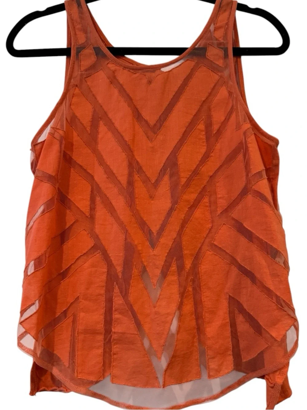 **NWT** Free People Ethereal Daze Geometric Print Sheer Top